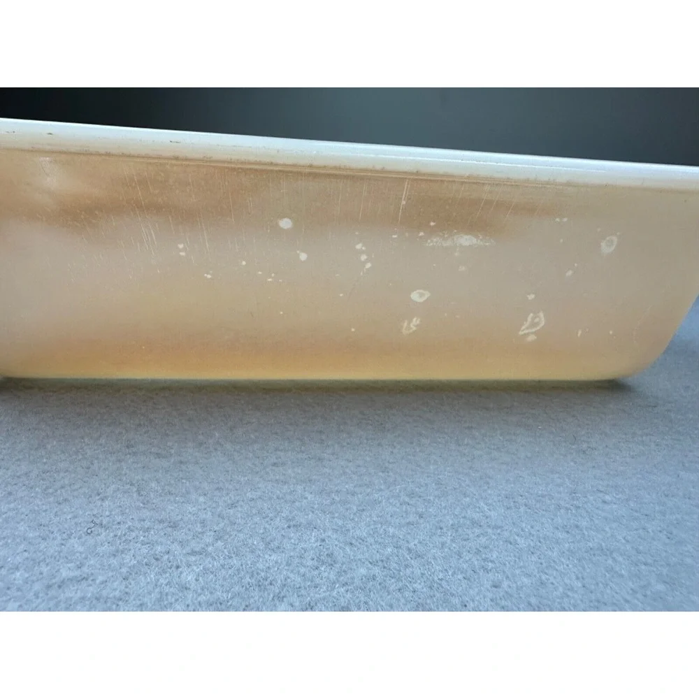 2 Vintage‎ Fire King #410 Peach Lustre 1-1/2 Quart  & #409 1 QT Casserole Pans